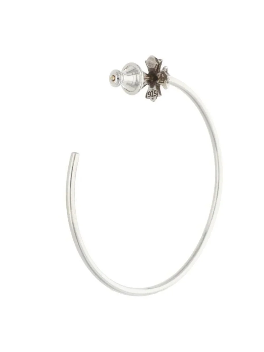 Chrome Hearts Hoop CH Pls CH Plus Silver Earrings